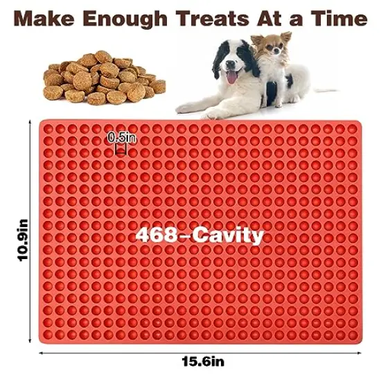 468 Cavity Mini Round Silicone Mold/Chocolate Drops Mold/Dog Treats Pan/Semi Sphere Gummy Candy Molds for Ganache Jelly Caramels Cookies {1}