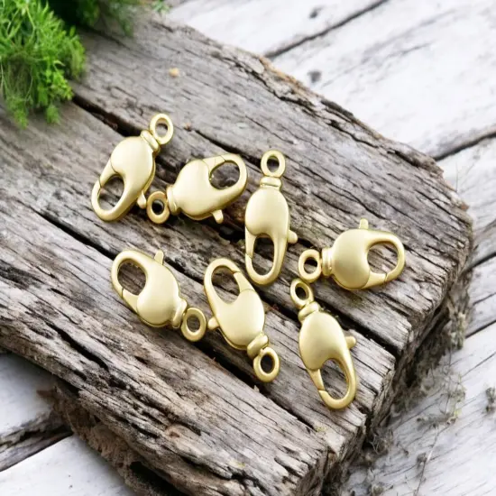 Long Lasting Matte Gold Swivel Lobster Clasps -- Choose Your Size {3}