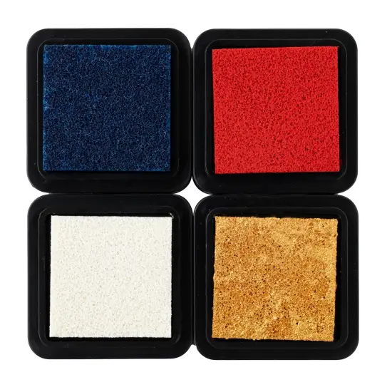 American Crafts Flags And Frills Ink Pads-4/Pkg {4}