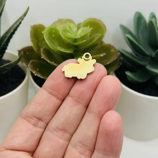 1, 4, 20 or 50 Pieces: Black Enamel Cow Charms {3}