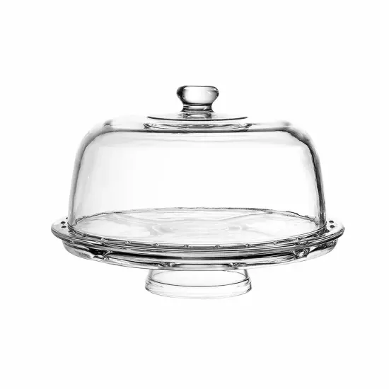12" Clear Acrylic Cake Stand 6 in 1 Multifunctional Serving Platter Wedding Home {1}
