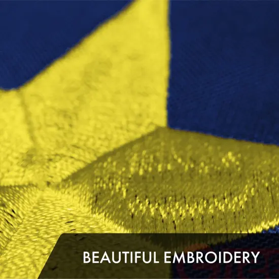 G128 3 Pack: Indiana IN State Flag | 4x6 Ft | ToughWeave Series Embroidered 300D Polyester | Embroidered Design, Indoor/Outdoor, Brass Grommets {3}