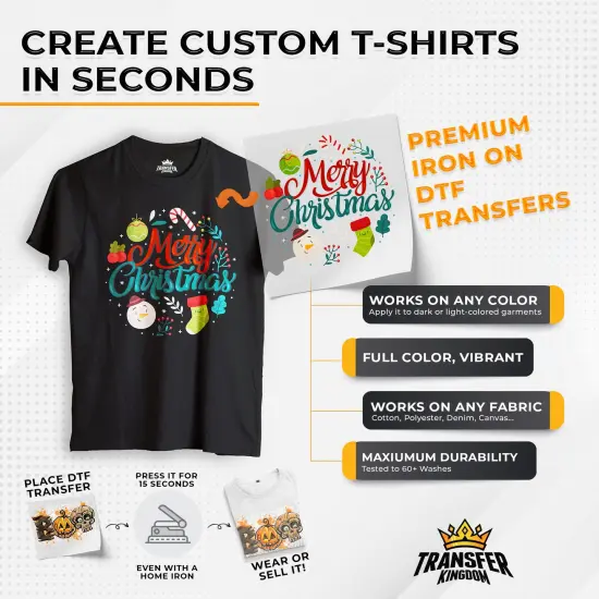 Iron on DTF Transfer Awareness Month Bundle 10 - 12 Best Seller T-shirt Designs Ready To Press {2}