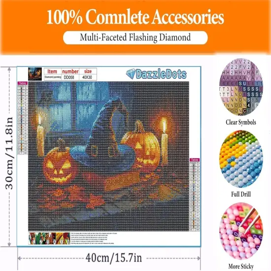 16x12 Inch - Halloween Diamond Painting Kits for Beginner {4}