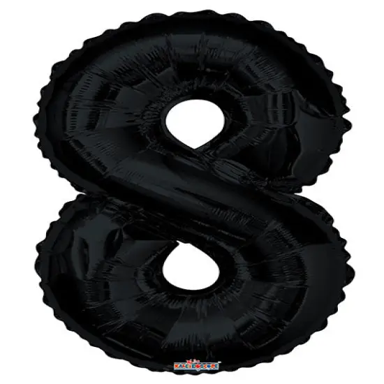34" Numeral 8 Balloon - Black, 1ct {1}