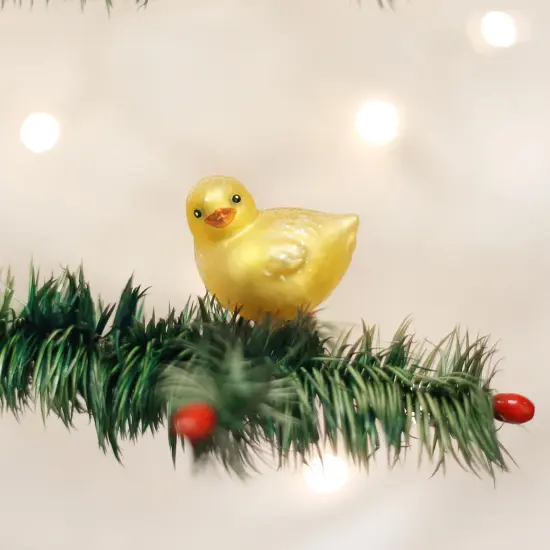 Old World Christmas 2.0 Inch Baby Chick Easter Tree Ornament , Clip-On Ornament Bird Yellow {3}