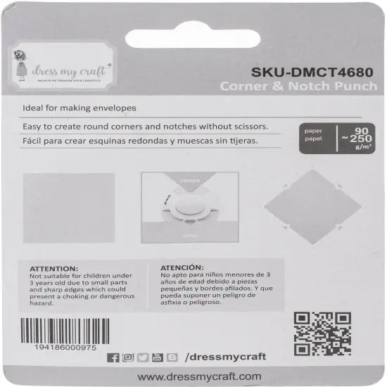 Dress My Craft Paper Punch-Corner Notch {3}