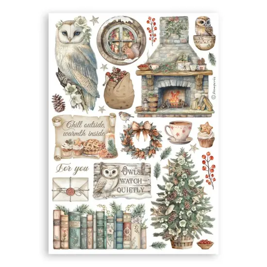 Stamperia A5 Washi Pad 8/Pkg-The Owl's House {7}