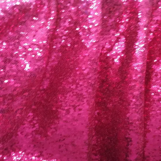 1 Yard Sparkling Sequin Backdrop Fabric Polyester Decorative Drapery 4 ft. W X 8 ft. H Fuchsia {1}