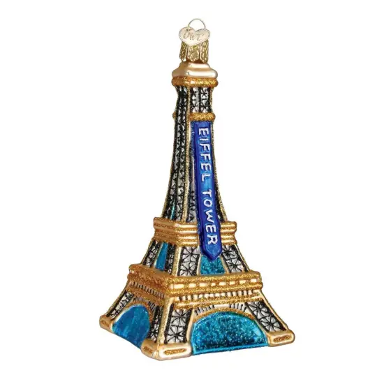 Old World Christmas 5.0 Inch Eiffel Tower Christmas Tree Ornament , Ornament France Paris Gold {1}