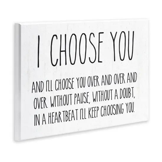 Stupell Industries I Choose You Romantic Love Quote Casual Typography Wall Plaque Design By Lettered and Lined {3}