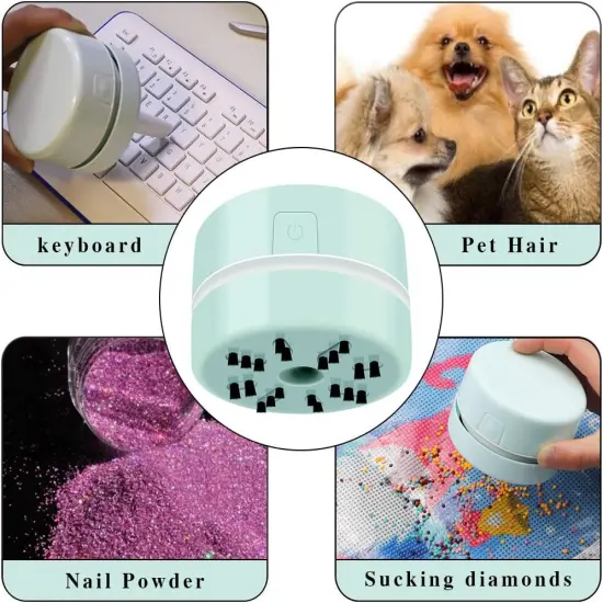 Diamond Accessories Tools, Diamond Tools for Diamonds, Desk Accessories Vacuum Cleaner Mini, Green Hand-Held Vacuum Cleaner {5}