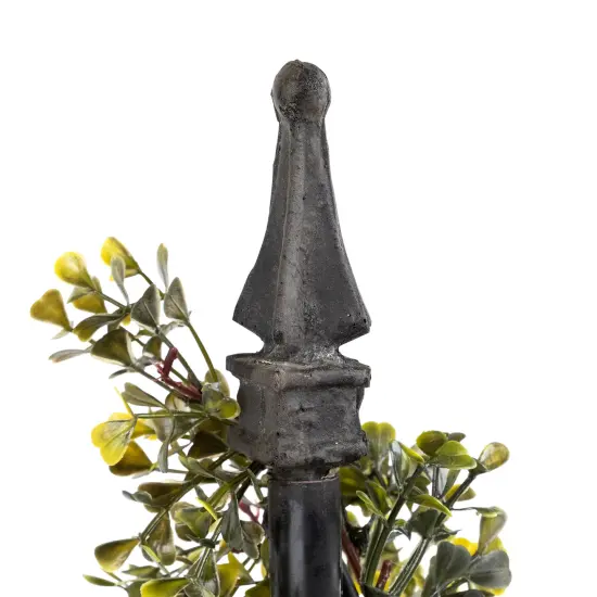 Northlight Two-Toned Boxwood Spiral Potted Artificial Topiary Tree - 46.5" Green {6}