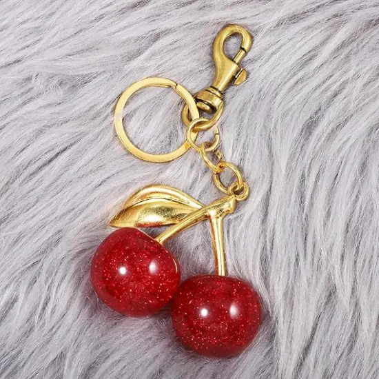 4 Pcs Cherry Bag Charm {3}