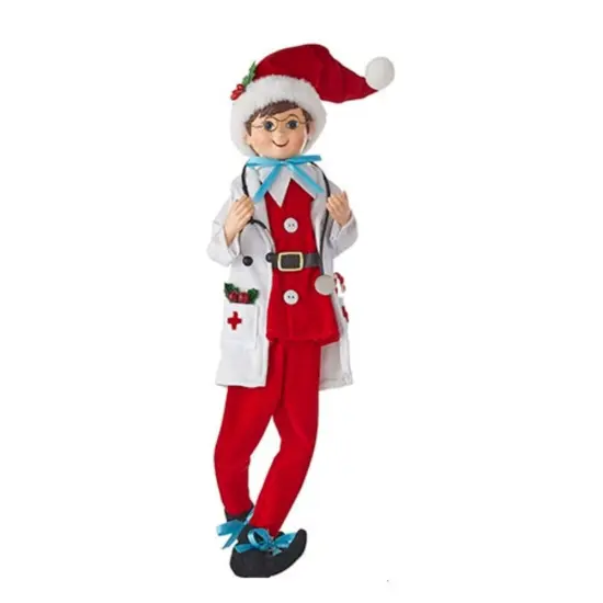 16" Posable Doctor Elf - Christmas Health Helper {1}