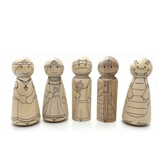 Large Royal Peg Doll Set by Pegsies&trade; {1}