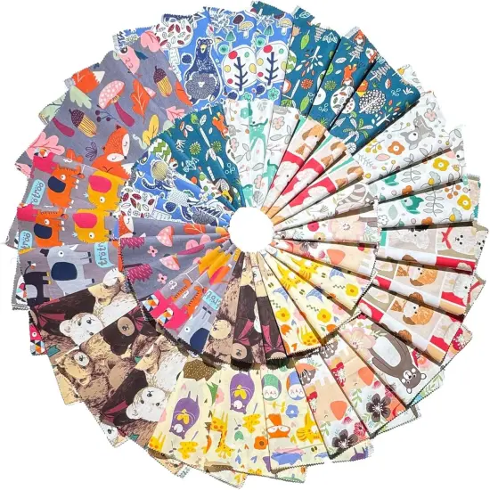 54pcs - 100% Cotton Fabric Bundle Quilt Squares 5''x5'' {1}