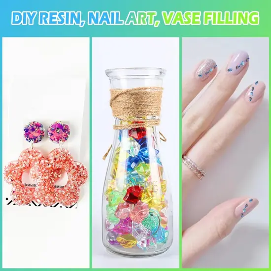 4.23oz/ 120g Crushed Broken Glass Sprinkle Chips for Resin Epoxy Jewelry DIY {4}