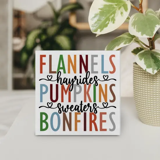 Wooden Box Sign Fall Tabletop Decor {5}