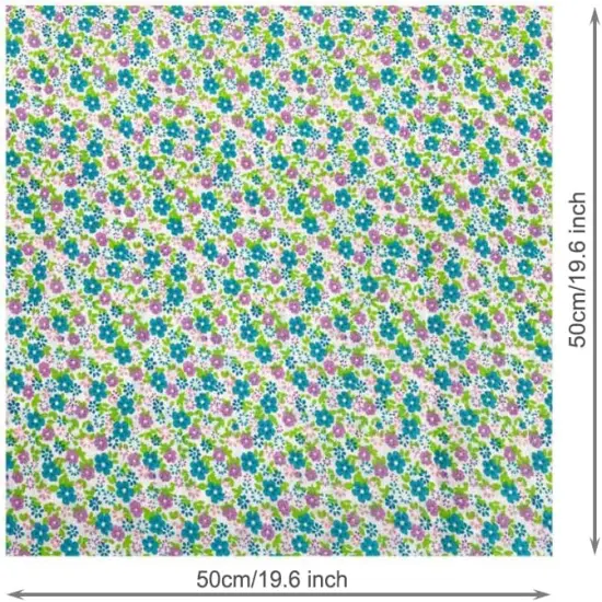 7PCS Cotton Fabric Squares - 50 x 50 cm (Mint Blue) {3}