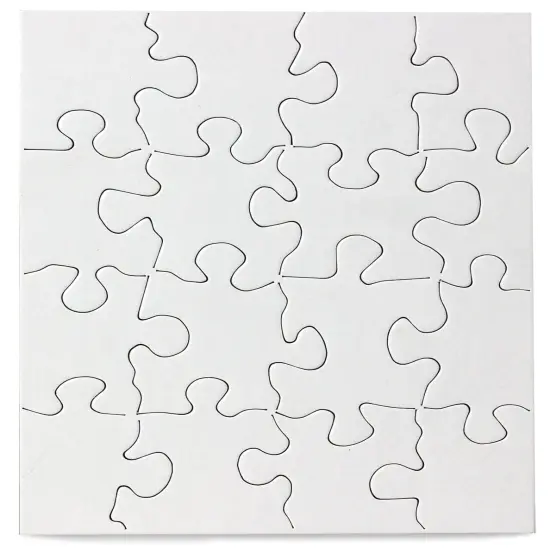Hygloss Compoz-A-Puzzle Blank Jigsaw Puzzle 4"X5.5" 24/Pkg-16 Pieces {1}