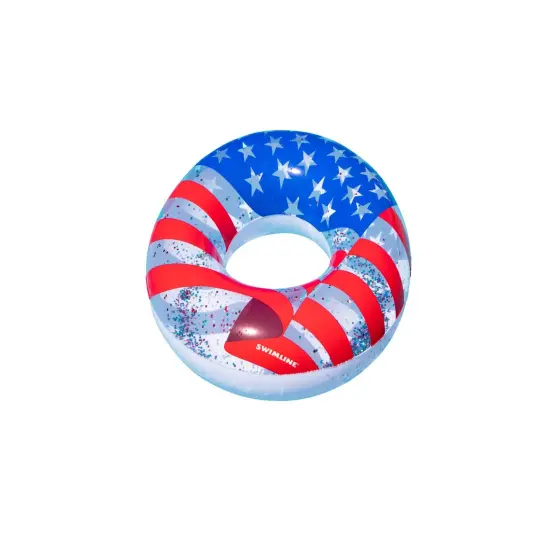 Swimline Inflatable Americana Glitter Swimming Pool Ring - 30" Multicolor {3}