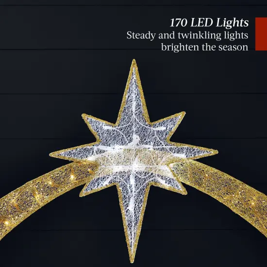 Best Choice Products Lighted 2D Christmas Nativity Scene Outdoor Décor w/ Twinkling LED Lights {4}