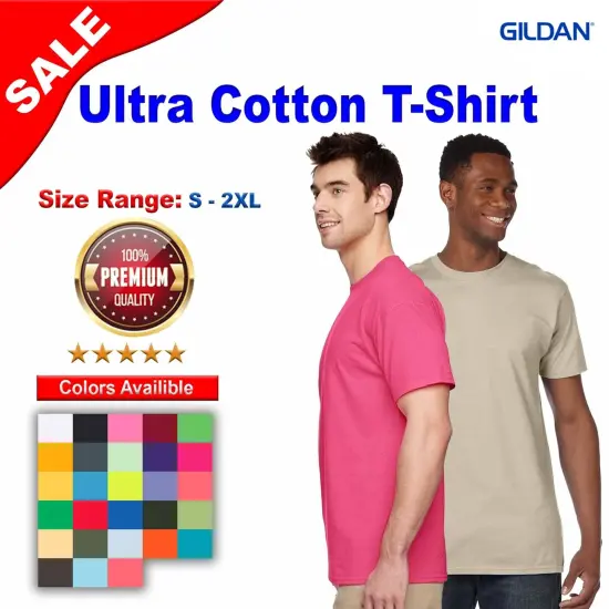 Gildan&reg; Ultra Cotton Short Sleeve Crew-Neck T-Shirt Heat Cardinal {2}