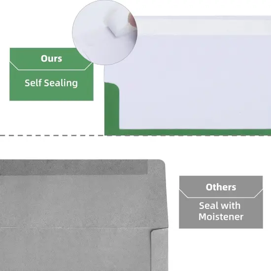 18-Pack Green 5x7 Self Seal A7 Envelopes - Gradient Colored, Fade Out Green - Perfect for Invitations, Letters, Photos, Thank You Cards, Wedding {3}