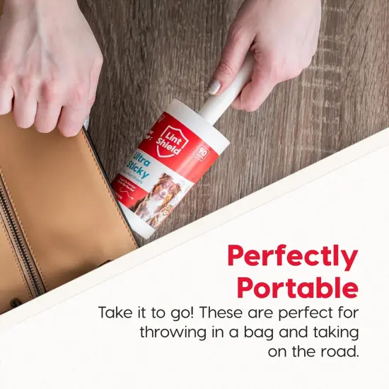 IRIS USA Extra Sticky Lint Roller, Standard Pack Comes with Storage Box and Refills, 90 Sheets/Roll, 720 Sheets Total {5}