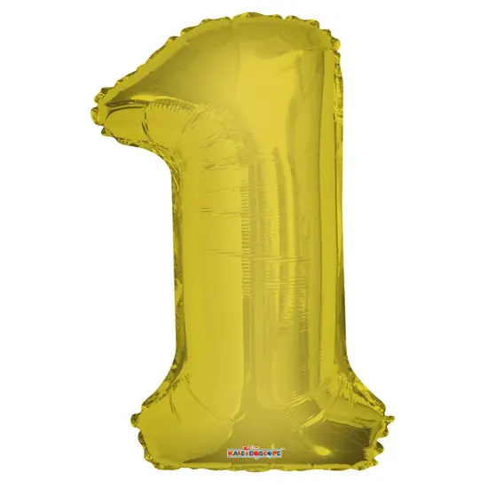34" Numeral 1 Balloon - Gold, 1ct {1}