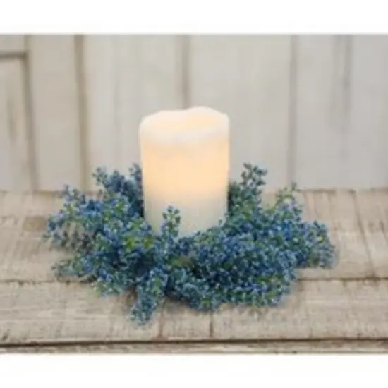 Bursting Astilbe Candle Ring Sky Blue 3.5" {2}