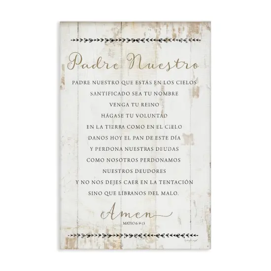 Stupell Industries Padre Nuestro Oraci&oacute;n Canvas Wall Art {1}