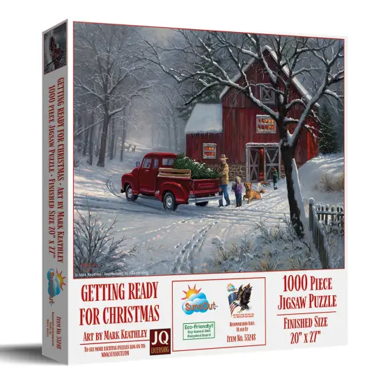 Sunsout Getting Ready for Christmas 1000 pc Christmas Jigsaw Puzzle 53248 {2}
