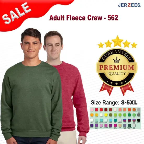 Jerzees&reg; Adult Fleece Crew VINTAGE HTH NAVY {2}