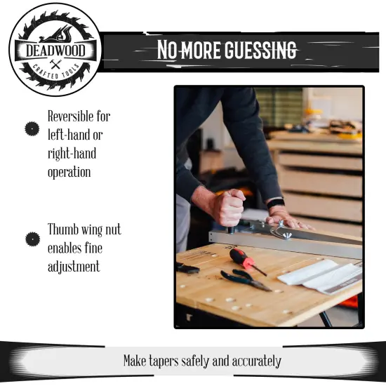 DCT Wood Taper Gauge Jig Tool Kit Set &ndash; Tapering (Angle Cutting) Table Legs {3}