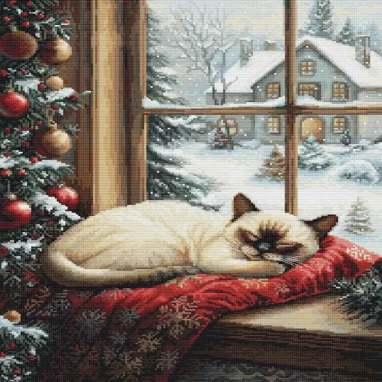 The Winter Sleep BU5074L Counted Cross-Stitch Kit {1}