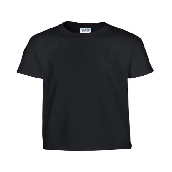 Gildan® Youth Heavy Cotton Crew Neck Short Sleeve T-Shirt BLACK {1}