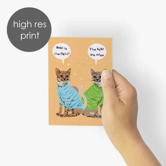 Funny Cat Christmas Greeting Cards Boxed Set of 24 Holiday Notecards Featuring Playful Feline Designs, Perfect for Cat Lovers and Pet Owners {4}