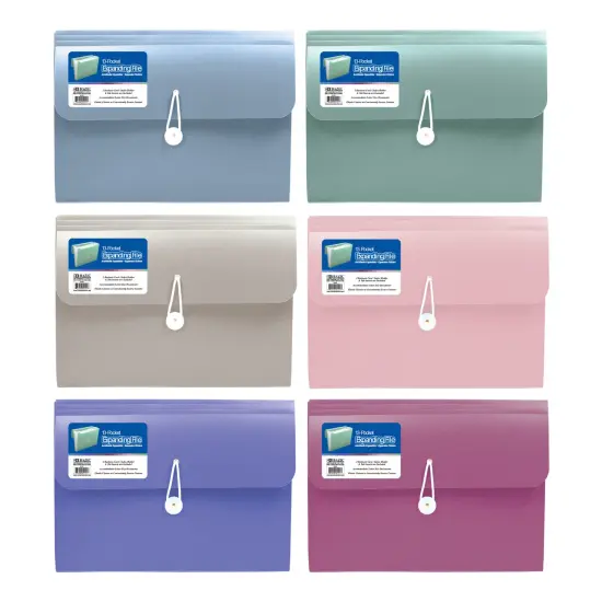 BAZIC Expanding File A4/Letter Size Poly 13-Pocket Morandi Edition {1}