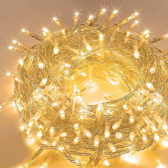 Indoor/Outdoor 100 LED String Lights with Flexible Clear Wire {4}