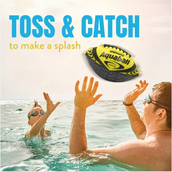 Activ Life Water Football for Pool, Beach, Outdoor, 9.5-inch Waterproof Pool Toys for Kids Aged 6-14, Heavy-Duty Water Ball, Double Lacing for Easy Grip, Lake Toys for Sports & Family Games - Yellow {3}