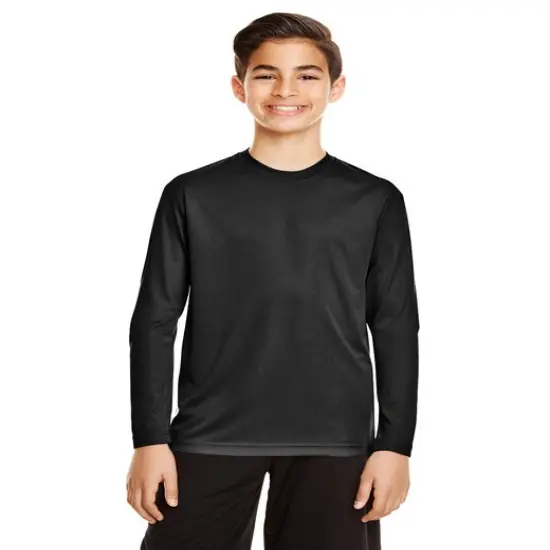 Team 365&reg; Youth Zone Performance Long-Sleeve T-Shirt SPORT DARK NAVY {5}