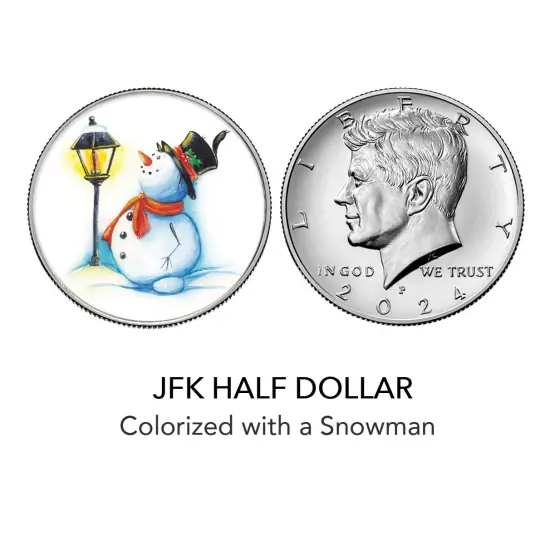 2024 Snowman Coin and Stamp Collectible Greeting Card {3}