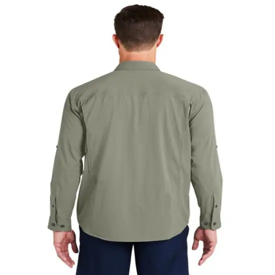 HUK&reg; Men's Creekbed Long Sleeve Shirt Moss {7}