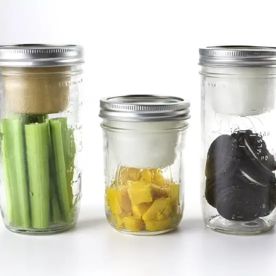 Cuppow Mason Jar Divider Cup Bento, Wide Mouth, Reusable, Food Storage, Ideal for Snacks, Lunch, and On-the-Go, Fits Standard Wide Mouth Mason Jars {5}