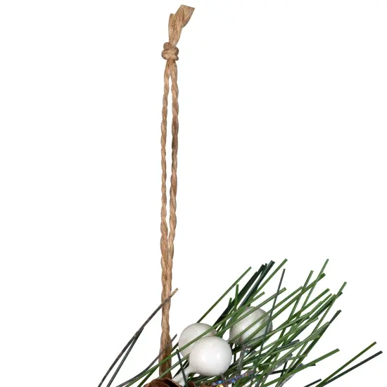 Northlight Hollow Metal Christmas Ball Ornament with Pinecone and Berries - 5" - Red {7}