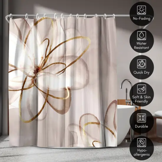 Transparent Beauty I by PI Creative Art Shower Curtain 71" x 74" {4}