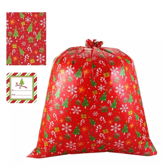 Kitcheniva 8 Pcs Christmas Party Plastic Big Gift Bags 36" x 44" {3}