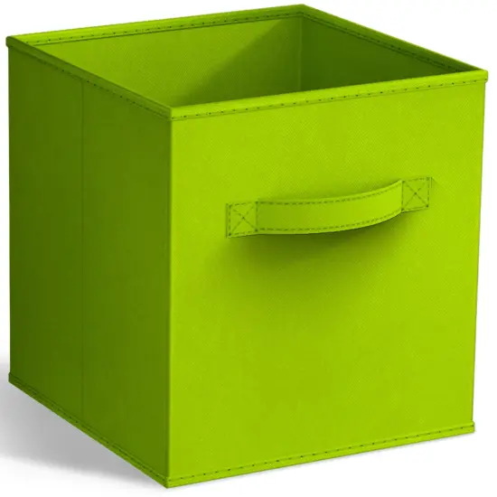 Sorbus Fabric Storage Cube 1 Pc - 11 Inch Foldable Storage Baskets for Shelves and Cubbies Green {1}